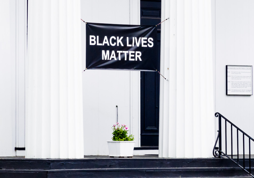 "Black lives matter." Concord, Massachusetts (AEB).